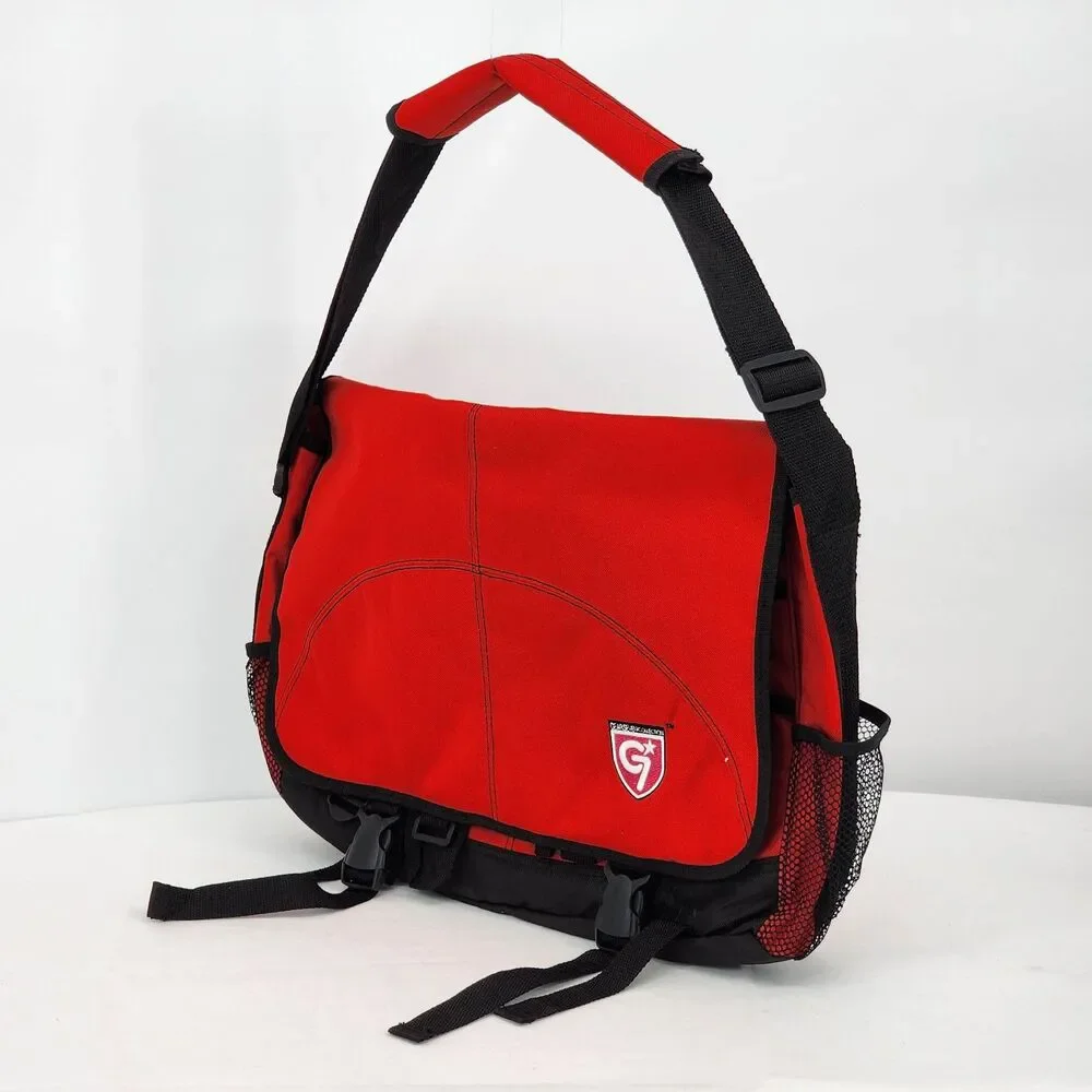 Gear Seven Collection Red Utility Messenger Bag